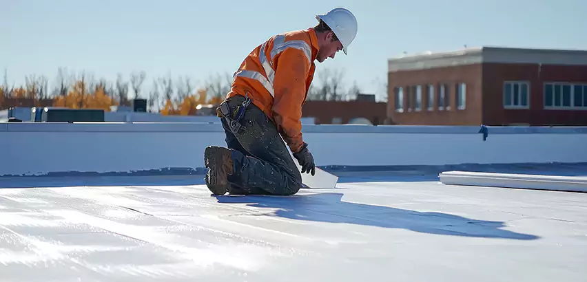 Flat Roof Drain Installation in Romeoville