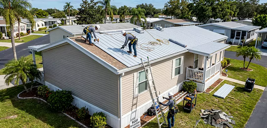 Mobile Home Metal Roof Replacement in Romeoville
