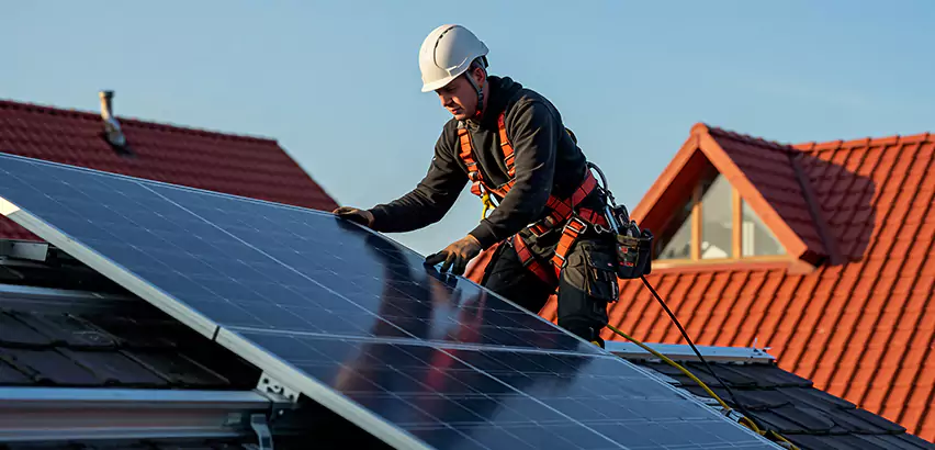 Solar Panels on Steel Roof Installation in Romeoville